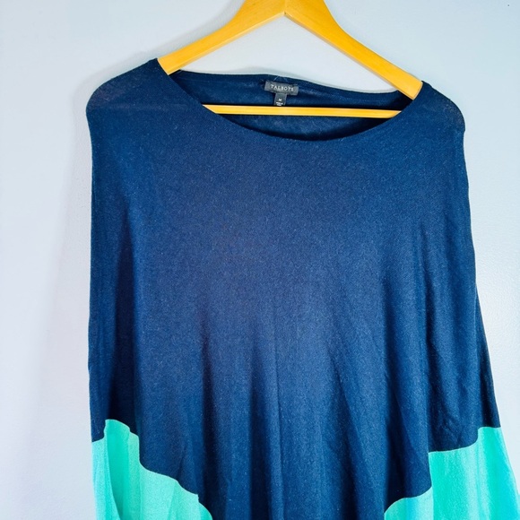 Talbots Merino Wool Modal Blend Pullover Poncho / Shrug Size Medium - Picture 2 of 5